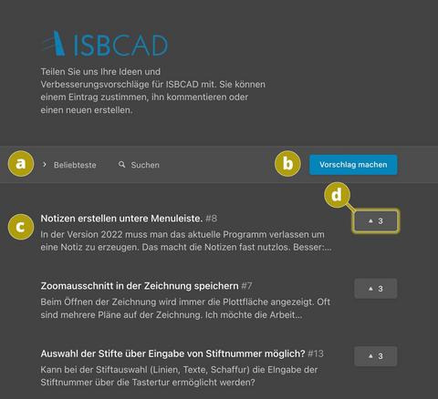 isbcad.nolt Feedback-Plattform