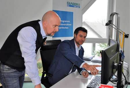 Geschäftsführer Matthias Glaser und Vertriebs- und Marketingleiter Andreas Schaprian (v.r.), GLASER -isb cad- Programmsysteme GmbH
